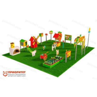 Игровая развивающая площадка Фермерский дворик из экопластика и нержавеющей стали Стандарт 1 (2)_1