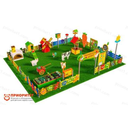Игровая развивающая площадка Фермерский дворик из экопластика и нержавеющей стали Стандарт 3 (1)_1