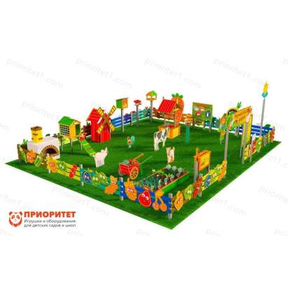 Игровая развивающая площадка Фермерский дворик из экопластика и нержавеющей стали Стандарт 3 (2)_1