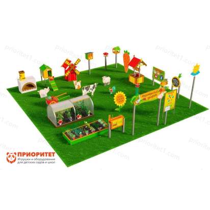 Игровая развивающая площадка Фермерский дворик из экопластика и нержавеющей стали Престиж 1 (1)_1