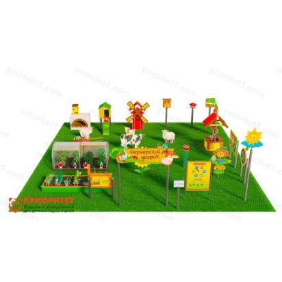 Игровая развивающая площадка Фермерский дворик из экопластика и нержавеющей стали Престиж 1 (3)_1