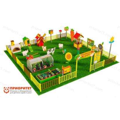 Игровая развивающая площадка Фермерский дворик из экопластика и нержавеющей стали Престиж 2 (1)_1