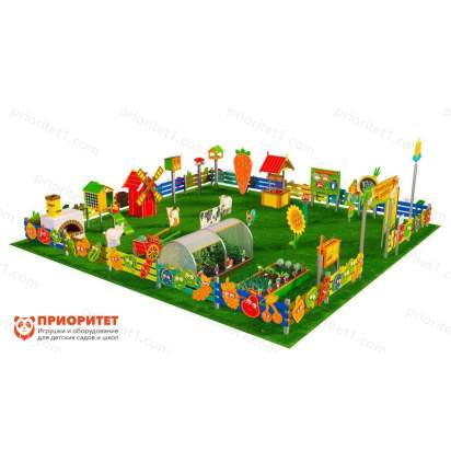 Игровая развивающая площадка Фермерский дворик из экопластика и нержавеющей стали Престиж 3 (2)_1