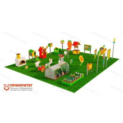 Игровая развивающая площадка Фермерский дворик из экопластика и нержавеющей стали Про 1 (2)_1