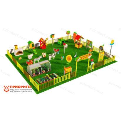Игровая развивающая площадка Фермерский дворик из экопластика и нержавеющей стали Про 2 (1)_1