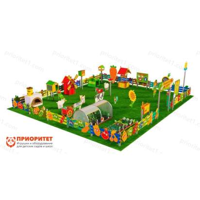 Игровая развивающая площадка Фермерский дворик из экопластика и нержавеющей стали Про 3 (2)_1