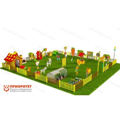 Игровая развивающая площадка Фермерский дворик из экопластика и нержавеющей стали Премиум 2 (2)_1
