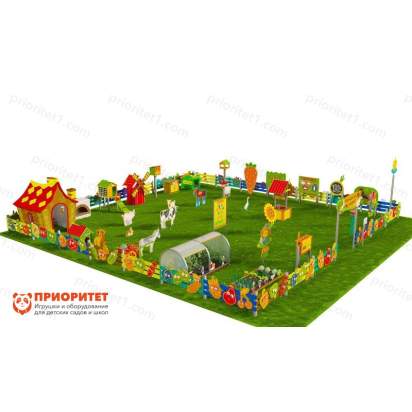 Игровая развивающая площадка Фермерский дворик из экопластика и нержавеющей стали Премиум 3 (2)_1