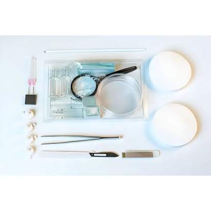 Набор для препарирования (лупа настольная, иглы препаровальные, стекло предметное, стекло покровное, чашки петри, пинцет, лоток)_1