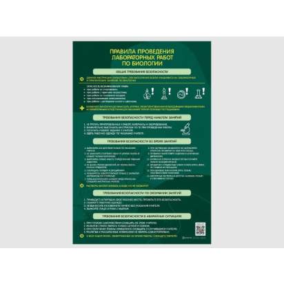 Стенд Правила выполнения лабораторных работ по биологии_1