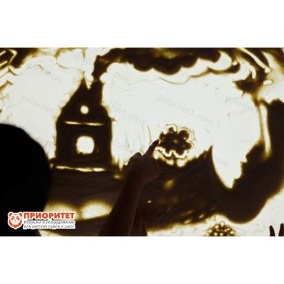 Рисунки на световом столе - дом с трубой