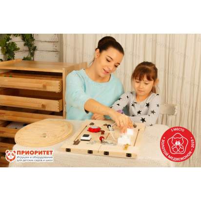 Мини набор психолога Приоритет L 6 модулей лабиринт и бизиборд