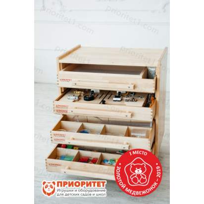 Мини набор психолога S 4 модуля стеллаж с ящиками