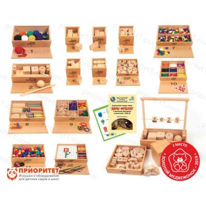 Мини набор психолога Приоритет XL 7 модулей с Дарами Фребеля