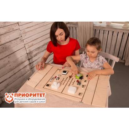 Развивающий бизиборд Домашний уют вид сверху