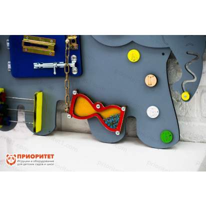 Бизиборд «Отважный слонёнок» №2 с песочными часами