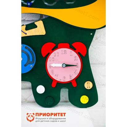Бизиборд «Добрый крокодильчик» №2 с часами