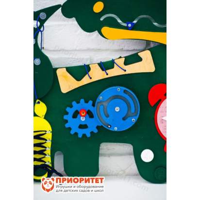 Бизиборд «Добрый крокодильчик» №2 с шестеренками