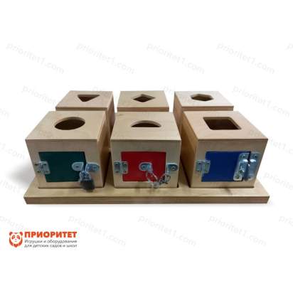 Сортер «Кубики с замочками» из фанеры
