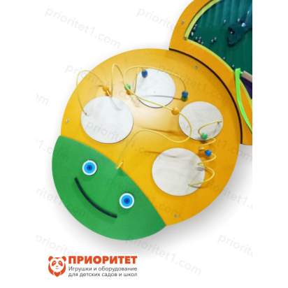 Тактильно-развивающая панель «Радостная гусеничка» модуль 1