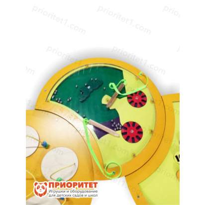 Тактильно-развивающая панель «Радостная гусеничка» модуль 2