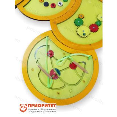 Тактильно-развивающая панель «Радостная гусеничка» модуль 5