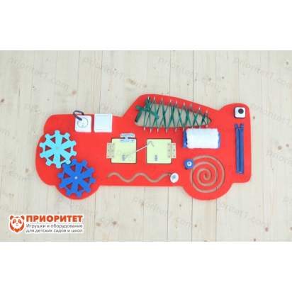 Бизиборд Красная машинка общий вид