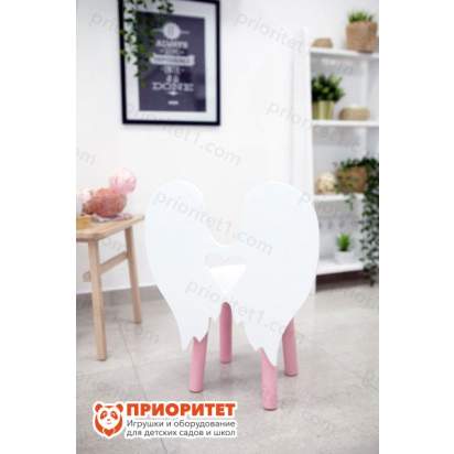 Детский стул Ангелочек белый вид сзади