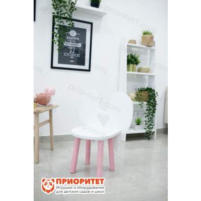 Детский стул Ангелочек белый вид спереди