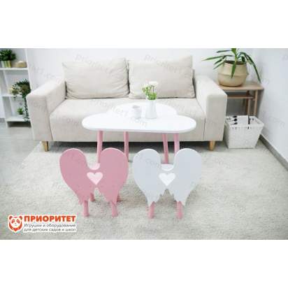 Стол Облачко белый со стульями для детей