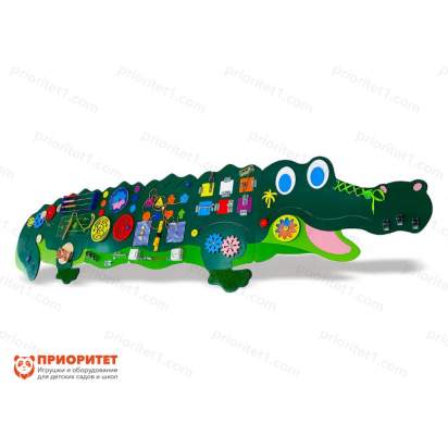 Тактильно-развивающая панель «Супер-крокодил» №2 вид сбоку