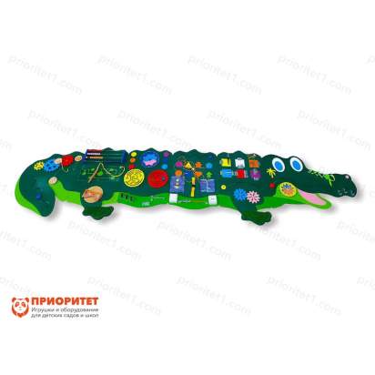 Тактильно-развивающая панель «Супер-крокодил» №2 вид сверху по модулям