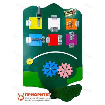 Тактильно-развивающая панель «Супер-крокодил» №2 дверцы