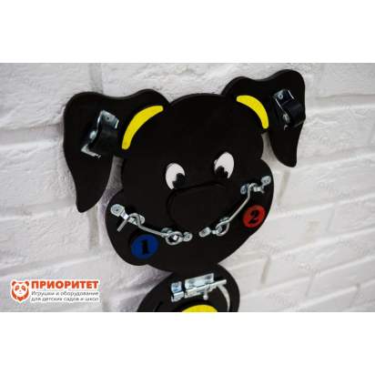 Бизиборд «Собачка Жучка» коричневая