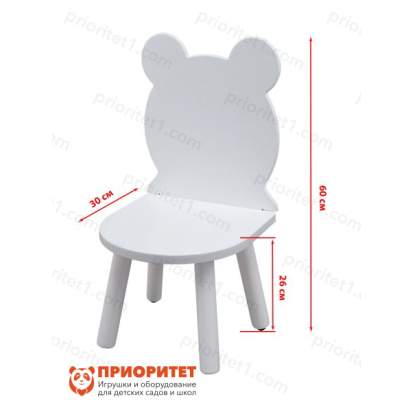 Стул «Мишка» белый-009