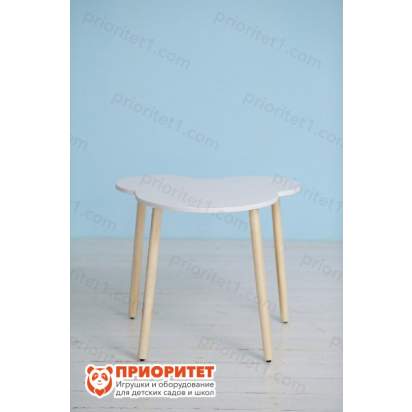 Стол Мишка белый для детей общий вид