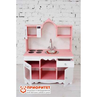 Кухня детская Как у мамы Премиум розовая изнутри