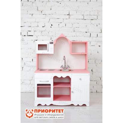 Кухня детская Как у мамы Премиум розовая общий вид