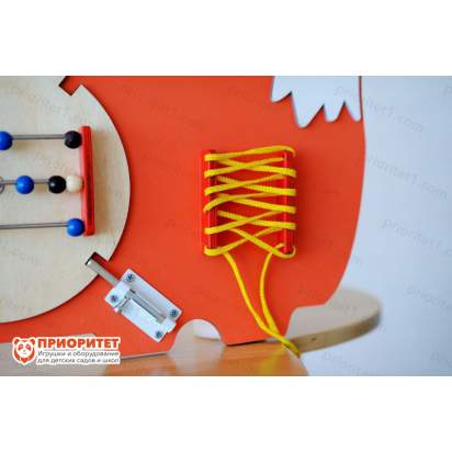 Бизиборд «Славная лисичка» со шнуровкой