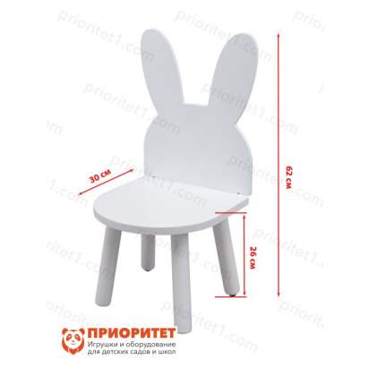 Стул «Зайчик» белый-010