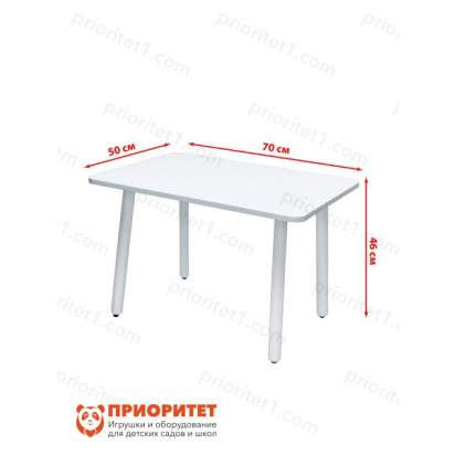 Размеры Белого стола классика для детей