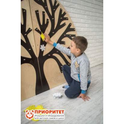 Развивающая панель для детей Времена года вид сбоку