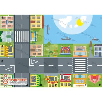 Поле для многофункционального стола город 75х75