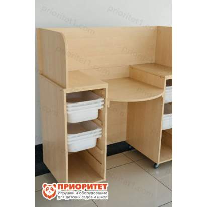 Кабина разделительная для воспитанников вид сбоку