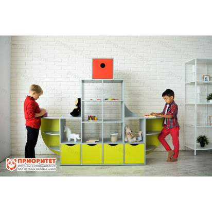 Детский стеллаж для игрушек Кораблик