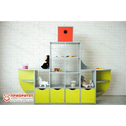 Стеллаж для игрушек Кораблик общий вид