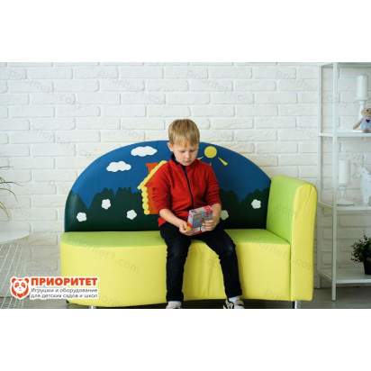 Детский диван Сказка зеленого цвета