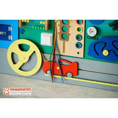 Бизиборд Город мечты с машинкой и рулем