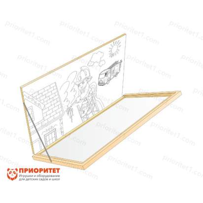 Настенный модуль с откидной рамой «Многоразовая раскраска» (150x75)_1