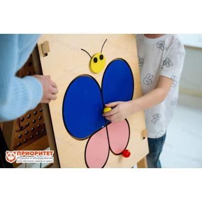 Тактильно-развивающая панель-лабиринт «Летний мотылек»_05